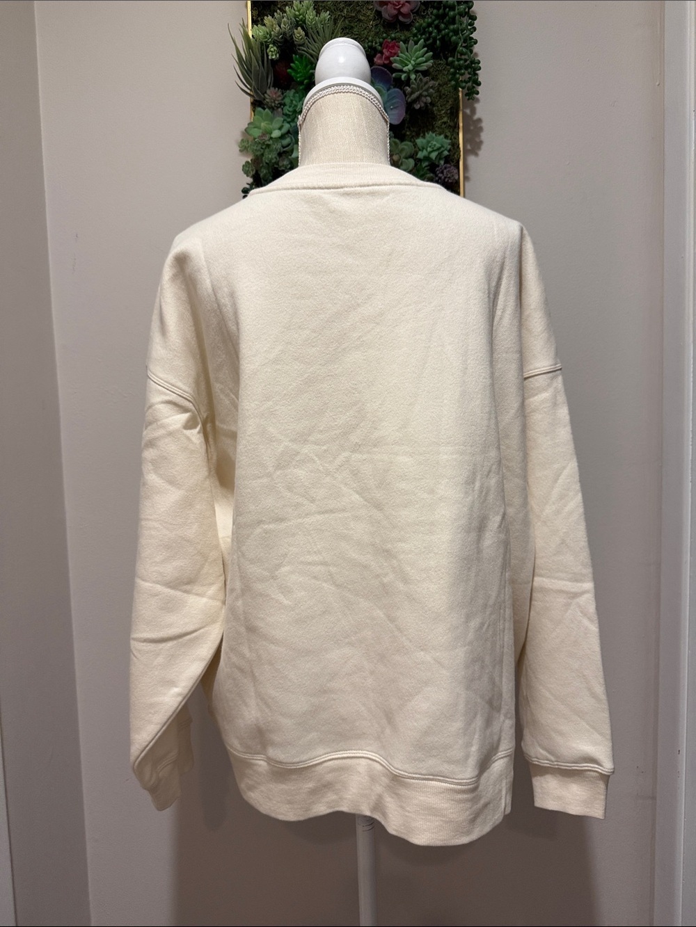 NWT DKNY s Stacked Flock Logo Crew Neck Top - Picture 6 of 8